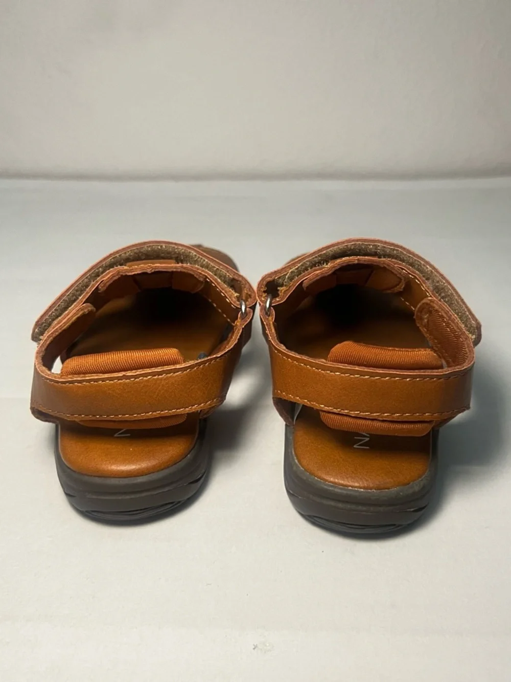 Nautica Chaim Closed-Toe Unisex Sandals Toddler Sz 7 Brown Preppy Outdoor Casual